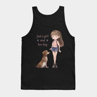 Downtown Girl And Her Dog Tank Top